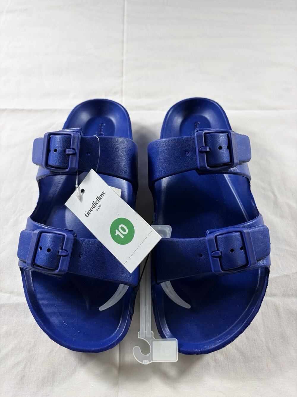 MENS NAVY BLUE SIZE 10 NWT GOOD FELLOWS SLIP ON SANDALS WOMENS 12